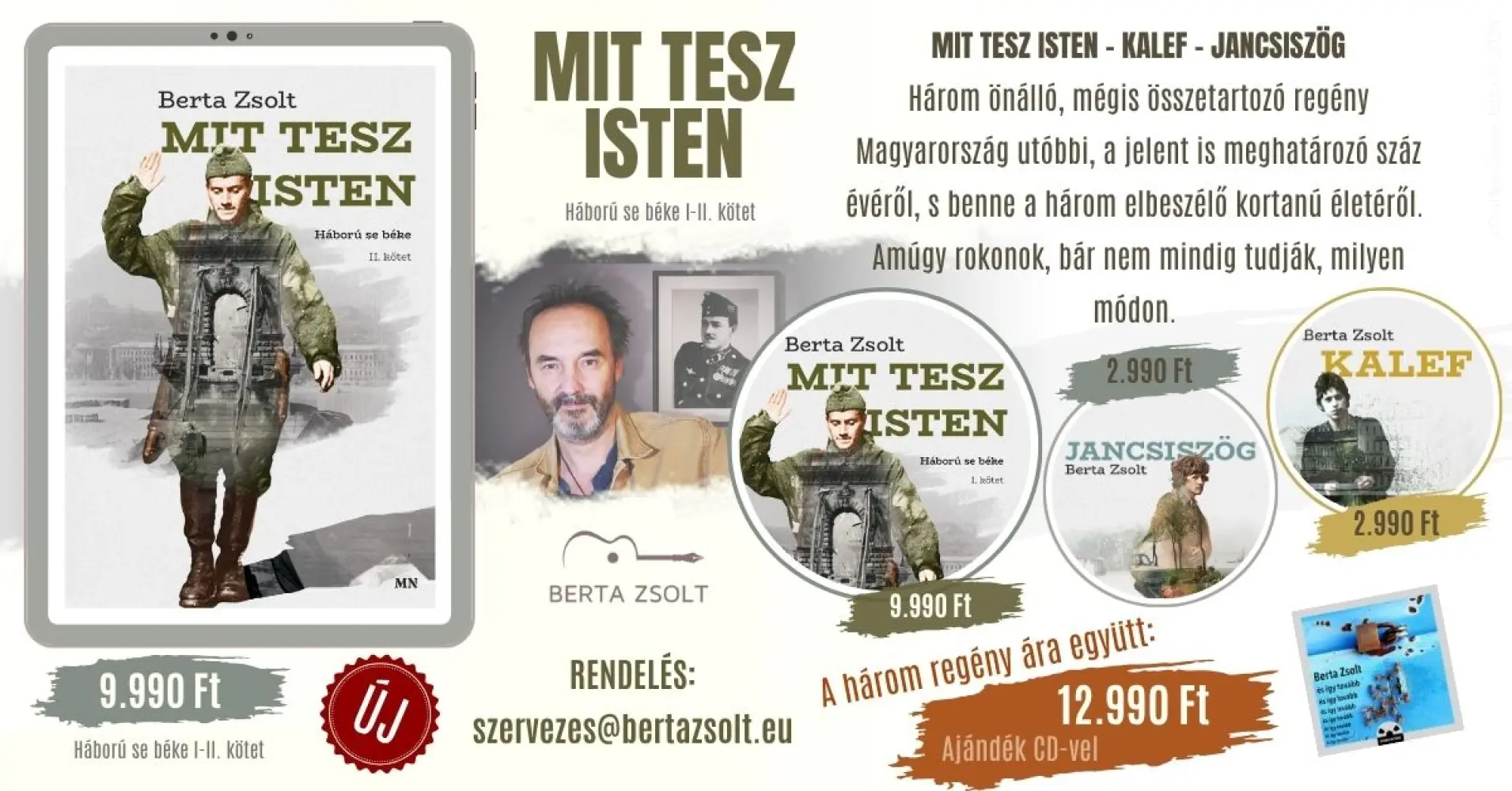 Berta Zsolt új regénye: Mit tesz Isten